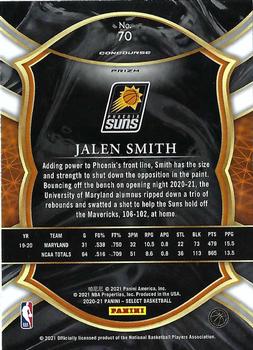 2020-21 Panini Select - Silver Prizms #70 Jalen Smith Back