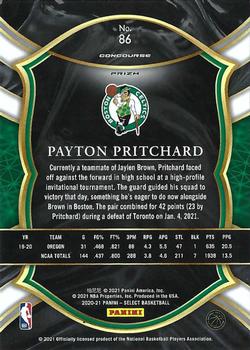 2020-21 Panini Select - Silver Prizms #86 Payton Pritchard Back