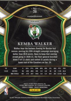 2020-21 Panini Select - Tiger Prizms #38 Kemba Walker Back