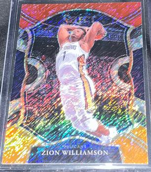 2020-21 Panini Select - Tri-Color Prizms #1 Zion Williamson Front