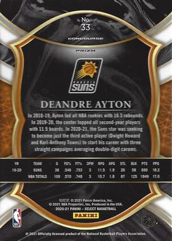 2020-21 Panini Select - Tri-Color Prizms #33 Deandre Ayton Back