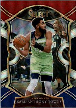 2020-21 Panini Select - Tri-Color Prizms #36 Karl-Anthony Towns Front