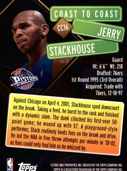 2002-03 Topps - Coast to Coast #CC16 Jerry Stackhouse Back