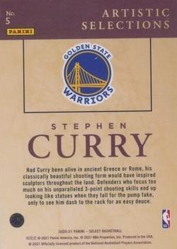 2020-21 Panini Select - Artistic Selections #5 Stephen Curry Back