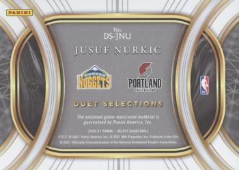 2020-21 Panini Select - Duet Selections Memorabilia #DS-JNU Jusuf Nurkic Back