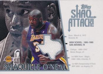 2002-03 Topps - Shaq Attack Relics #SA2 Shaquille O'Neal Front