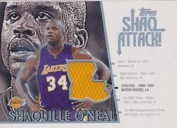 2002-03 Topps - Shaq Attack Relics #SA3 Shaquille O'Neal Front