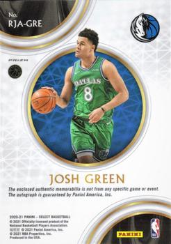 2020-21 Panini Select - Rookie Jersey Autographs Red Wave Prizms #RJA-GRE Josh Green Back