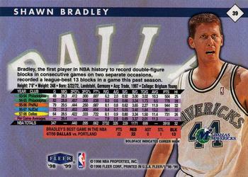 1998-99 Fleer Tradition #39 Shawn Bradley Back