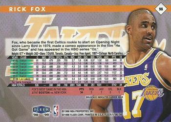 1998-99 Fleer Tradition #98 Rick Fox Back