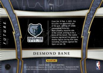 2020-21 Panini Select - Select Future #1 Desmond Bane Back