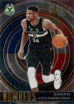 2020-21 Panini Select - Select Numbers #31 Giannis Antetokounmpo Front