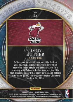 2020-21 Panini Select - Select Numbers #35 Jimmy Butler Back