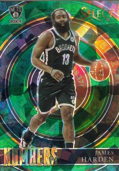 2020-21 Panini Select - Select Numbers Green #11 James Harden Front