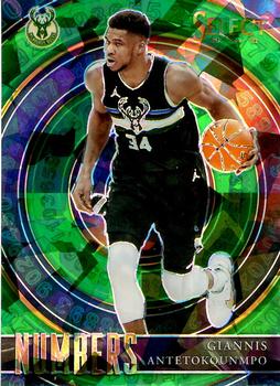2020-21 Panini Select - Select Numbers Green #31 Giannis Antetokounmpo Front