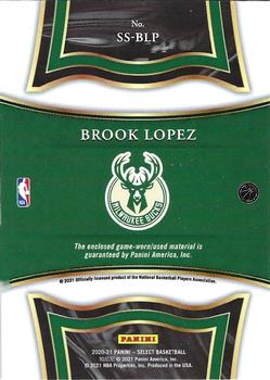 2020-21 Panini Select - Selective Swatches #SS-BLP Brook Lopez Back
