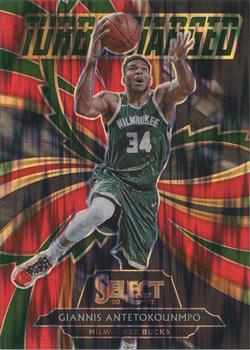 2020-21 Panini Select - Turbo Charged Red #4 Giannis Antetokounmpo Front