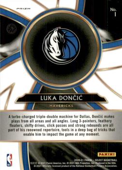 2020-21 Panini Select - Turbo Charged Silver #1 Luka Doncic Back