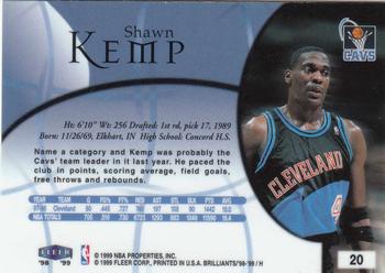 1998-99 Fleer Brilliants #20 Shawn Kemp Back