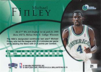 1998-99 Fleer Brilliants #21 Michael Finley Back