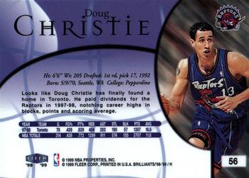 1998-99 Fleer Brilliants #56 Doug Christie Back