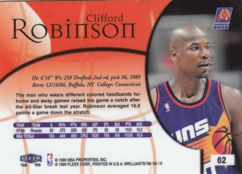 1998-99 Fleer Brilliants #62 Clifford Robinson Back