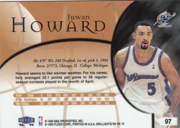 1998-99 Fleer Brilliants #97 Juwan Howard Back