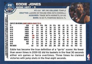 2002-03 Topps Chrome - Refractors #23 Eddie Jones Back