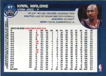 2002-03 Topps Chrome - Refractors #27 Karl Malone Back