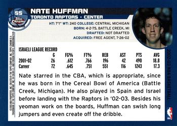 2002-03 Topps Chrome - Refractors #55 Nate Huffman Back