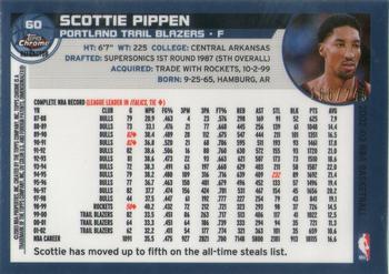 2002-03 Topps Chrome - Refractors White Border #60 Scottie Pippen Back