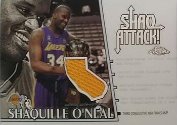 2002-03 Topps Chrome - Shaq Attack Relics #SAC5 Shaquille O'Neal Front