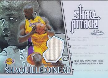 2002-03 Topps Chrome - Shaq Attack Relics Refractors #SAC4 Shaquille O'Neal Front