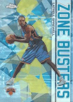 2002-03 Topps Chrome - Zone Busters Refractors #ZB5 Latrell Sprewell Front