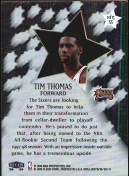 1998-99 Fleer Brilliants - Shining Stars #1 SS Tim Thomas Back