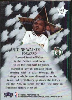 1998-99 Fleer Brilliants - Shining Stars #2 SS Antoine Walker Back