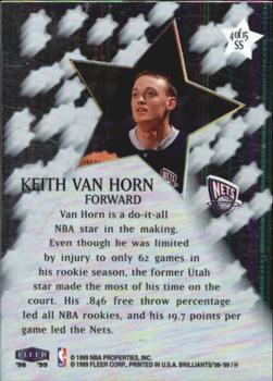 1998-99 Fleer Brilliants - Shining Stars #4 SS Keith Van Horn Back