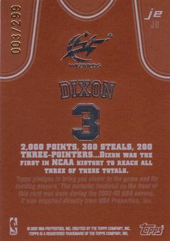 2002-03 Topps Jersey Edition - Copper #JEJD Juan Dixon Back