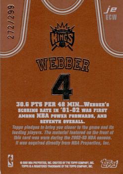 2002-03 Topps Jersey Edition - Copper #JECW Chris Wilcox Back