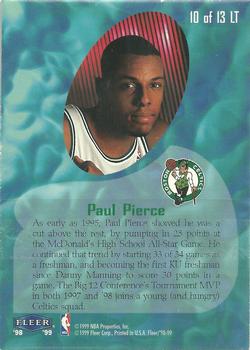 1998-99 Fleer Tradition - Lucky 13 Exchange #10 LT Paul Pierce Back