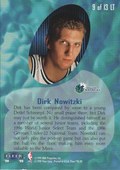 1998-99 Fleer Tradition - Lucky 13 Exchange #9 LT Dirk Nowitzki Back