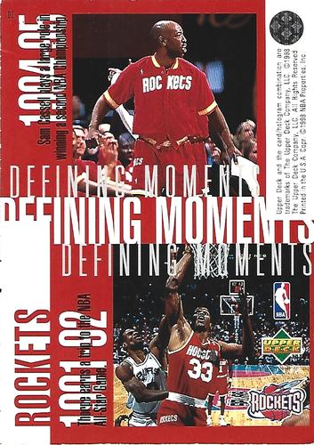 1997-98 Upper Deck - Defining Moments Jumbo #D3 Houston Rockets Back
