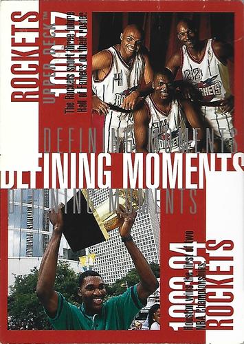 1997-98 Upper Deck - Defining Moments Jumbo #D3 Houston Rockets Front