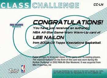 2002-03 Topps Xpectations - Class Challenge Relics #CC-LN Lee Nailon Back