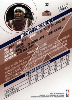 2002-03 Topps Xpectations - Xcitement #23 James Posey Back