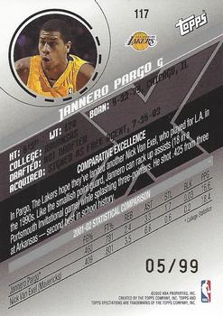 2002-03 Topps Xpectations - Xtra Xcitement #117 Jannero Pargo Back
