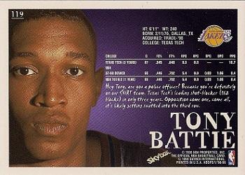 1998-99 Hoops #119 Tony Battie Back