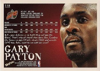 1998-99 Hoops #138 Gary Payton Back
