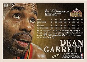 1998-99 Hoops #151 Dean Garrett Back