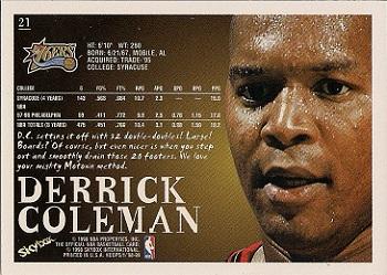 1998-99 Hoops #21 Derrick Coleman Back